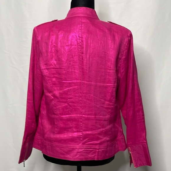 Berek 100% Linen Pink Jacket with Jewel/Stones | Size S - Picture 3 of 6